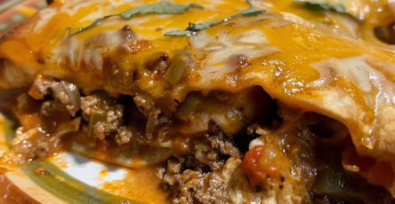 Slow Cooker Beef Enchilada Casserole