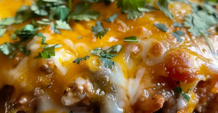 Slow Cooker Beef Enchilada Casserole