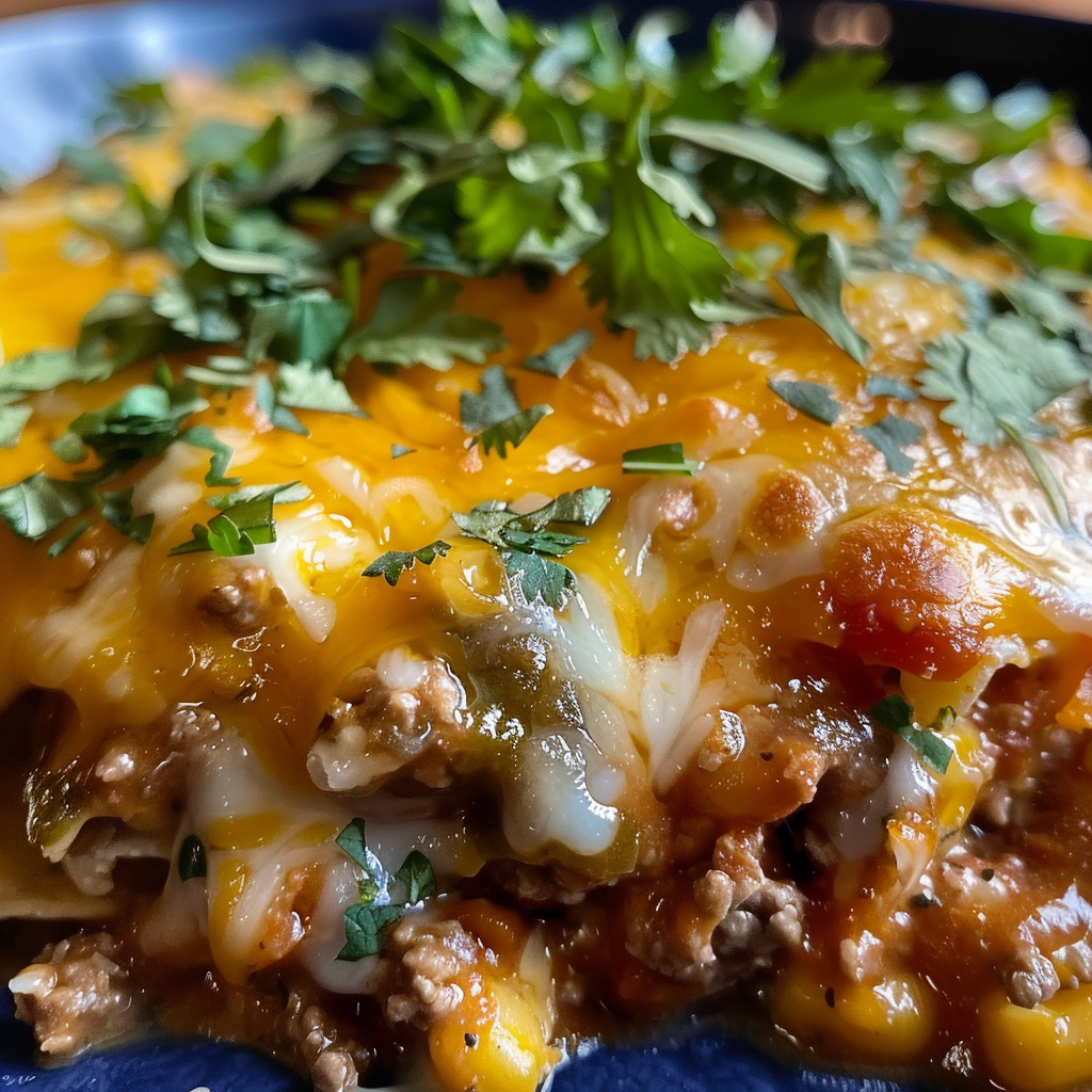 Slow Cooker Beef Enchilada Casserole