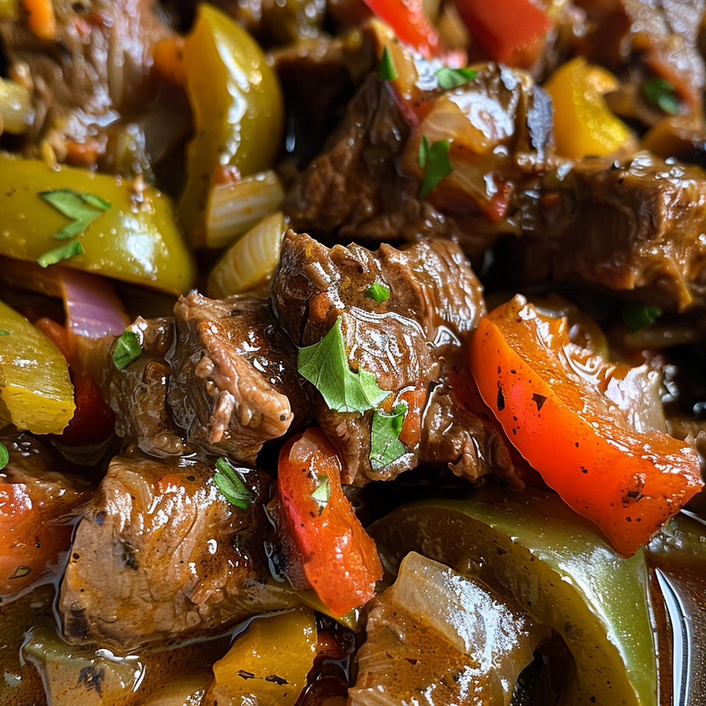 Slow Cooker Pepper Steak