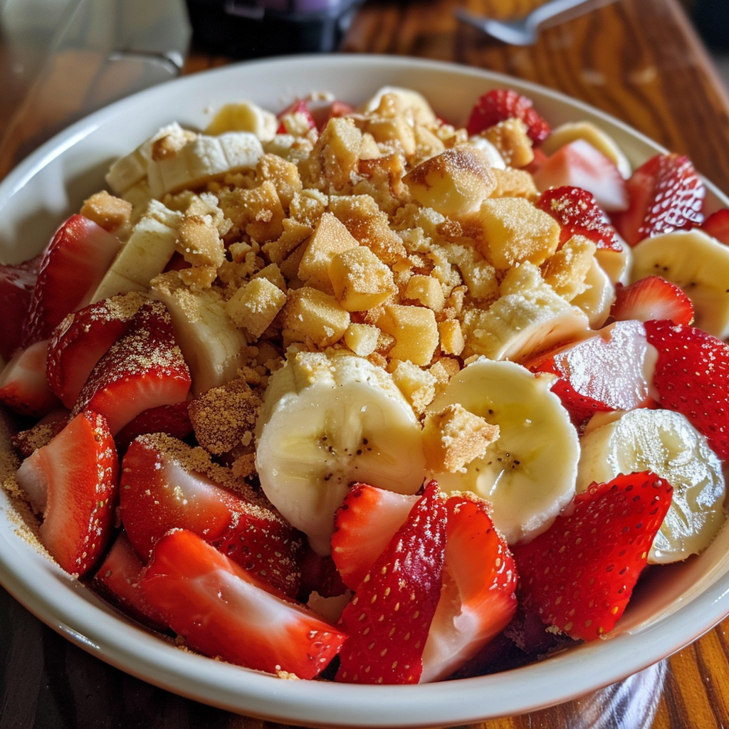 Strawberry Banana Cheesecake Salad