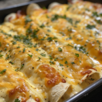 Chicken Enchiladas with Sour Cream White Sauce