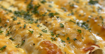 Chicken Enchiladas with Sour Cream White Sauce