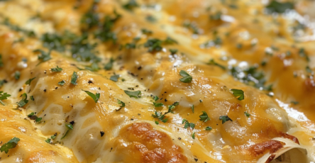 Chicken Enchiladas with Sour Cream White Sauce
