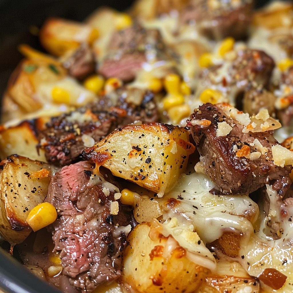 Crockpot Steak & Potato Mega Melt