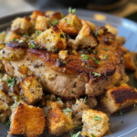 4-Ingredient Slow Cooker Pork Chops and Stuffing