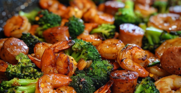 Shrimp Sausage & Broccoli Stir-Fry