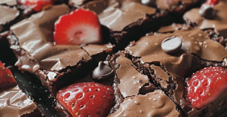 Chocolate Strawberry Brownies
