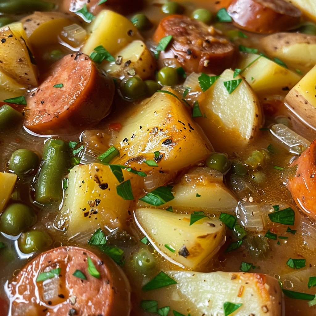 Smoked Sausage Potato Bean Soup