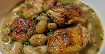 Slow Cooker Depression-Era Chicken and Lima Beans