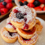 Berry Protein Pancake Bites