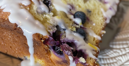 Lemon Blueberry Bread with Lemon Glaze