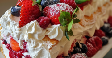 Triple Berry Angel Food Cake Roll