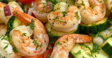 Creamy Cucumber Shrimp Salad