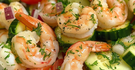 Creamy Cucumber Shrimp Salad