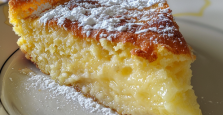 Italian Grandma's Lemon Custard Cake - Light Creamy & Classic Dessert