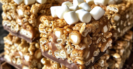 Rolled S'mores Rice Krispie Treats
