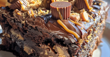 Easy Peanut Butter Chocolate Cup Dump Cake
