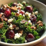 Cherry, Goat Cheese & Toasted Pecan Kale Salad