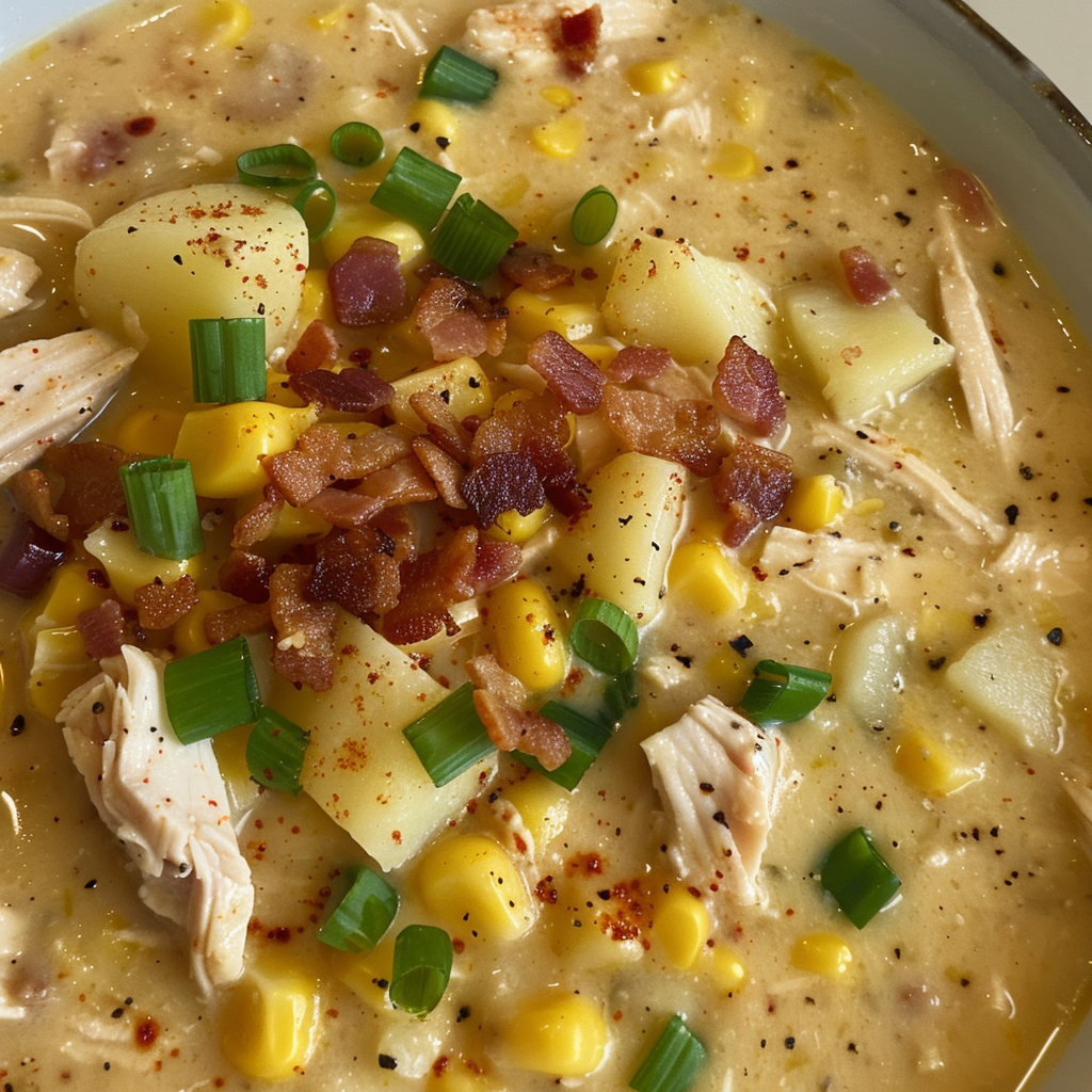 Crockpot Chicken Potato & Corn Chowder