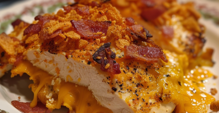 Crispy Doritos Chicken Stuffed with Cream Cheese and Bacon