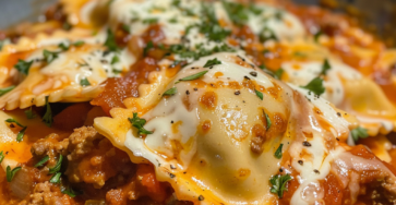 Slow Cooker Creamy Beef Ravioli