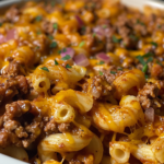 BBQ Sloppy Joe Mac and Cheese Bake