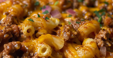 BBQ Sloppy Joe Mac and Cheese Bake