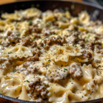 Creamy Ranch Beef Bowtie Skillet