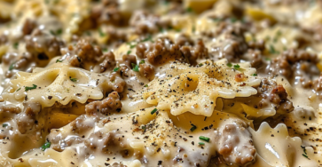 Creamy Ranch Beef Bowtie Skillet