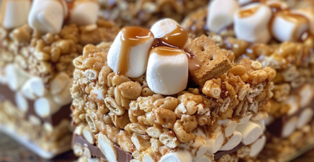 Rolled S'mores Rice Krispie Treats