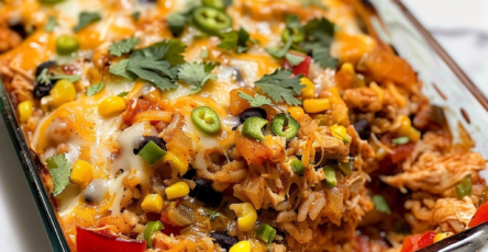 Easy Chicken Burrito Casserole