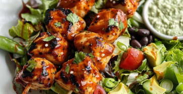 BBQ Chicken Skewer Salad