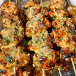 Garlic Parmesan Chicken Skewers
