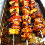 BBQ Pineapple Chicken Kabobs