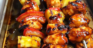 BBQ Pineapple Chicken Kabobs