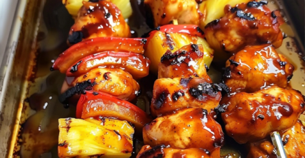 BBQ Pineapple Chicken Kabobs
