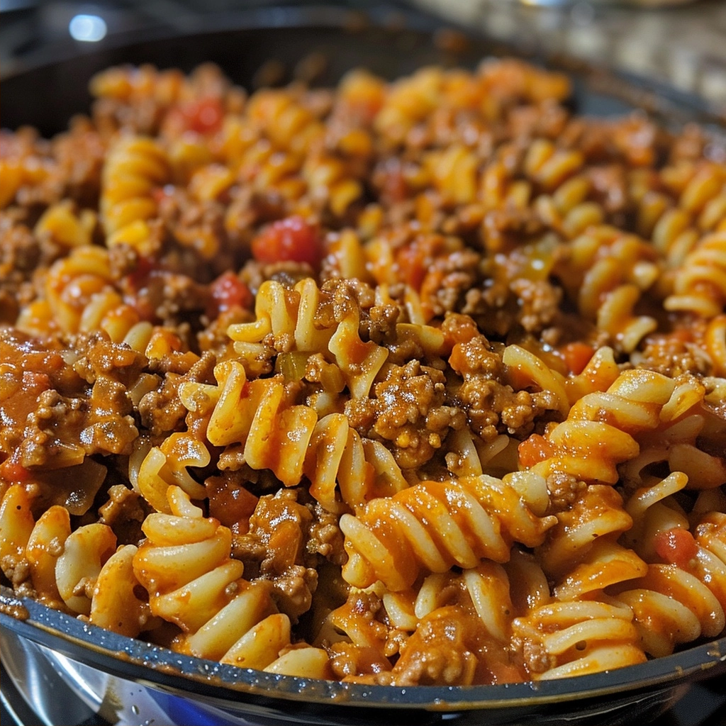 Cheesy Sloppy Cheeseburger Pasta