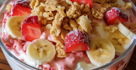 Strawberry Crunch Banana Pudding