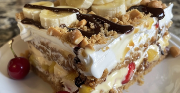 No-Bake Banana Split Cake