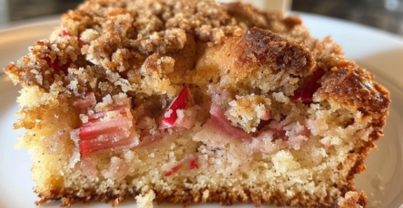 Sour Cream Rhubarb Coffee Cake