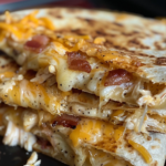 Bacon Ranch Chicken Quesadillas