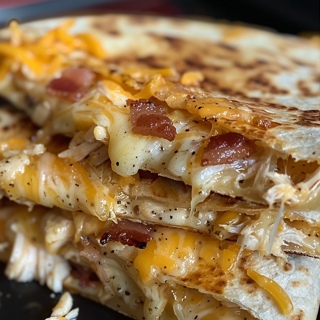 Bacon Ranch Chicken Quesadillas