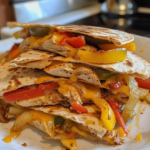 Cheesy Fajita Chicken Quesadillas