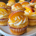 Minute Peach Bellini Cupcakes
