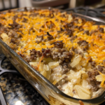 Creamy Hamburger Hash Brown Casserole