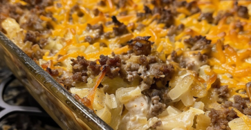 Creamy Hamburger Hash Brown Casserole