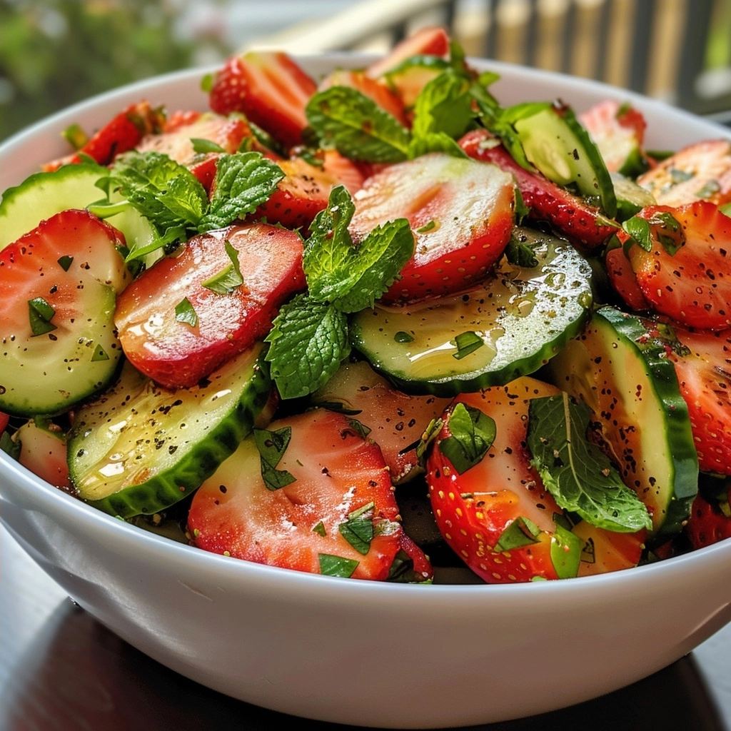 Cucumber Strawberry Salad