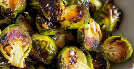 Honey-Garlic Glazed Roasted Brussels Sprouts
