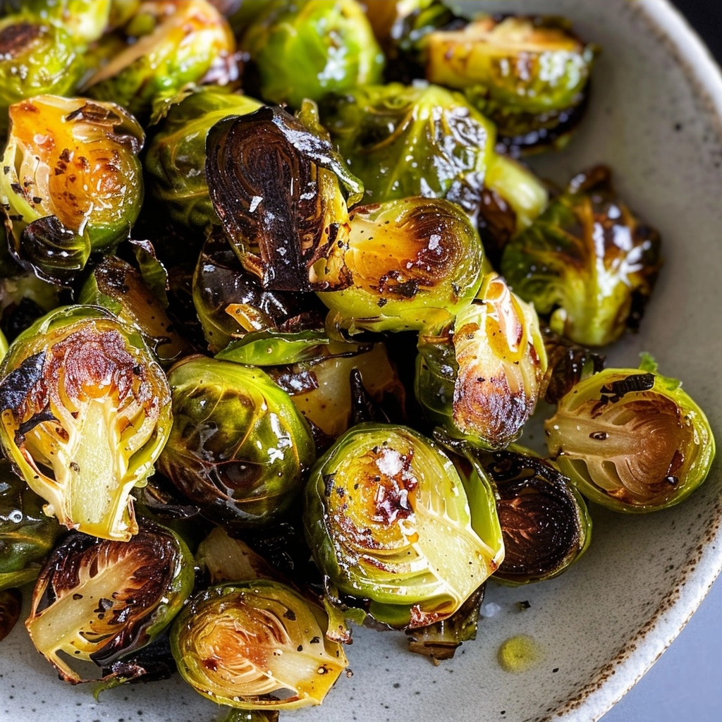 Honey-Garlic Glazed Roasted Brussels Sprouts